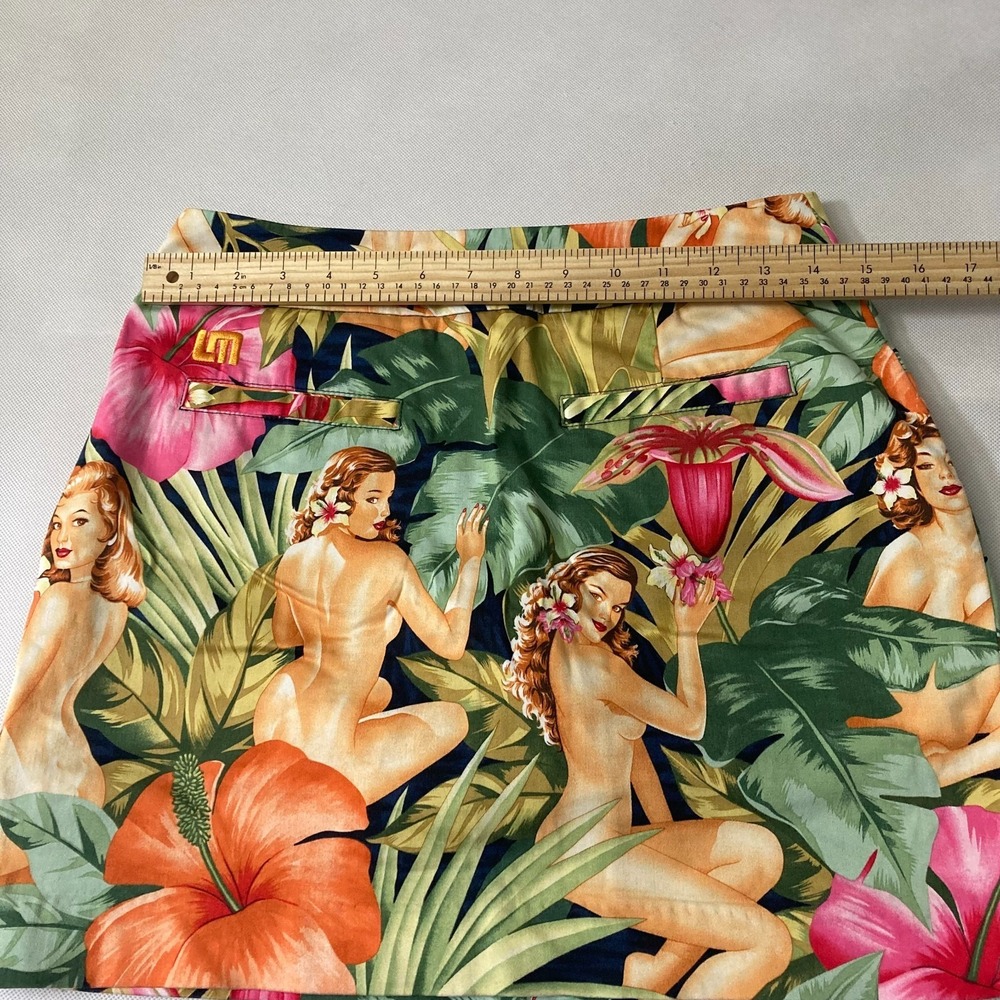 Loud Mouth Golf Ladies Skort Activewear Vibrant Hula Girl Pin-Up Pattern US 4 - Picture 9 of 10